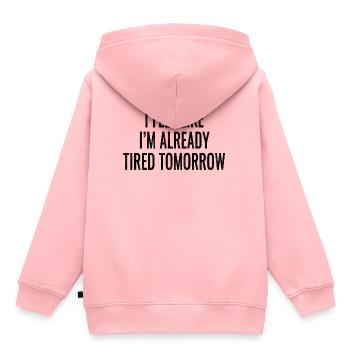 lustige Sprüche - Kinder Premium Organic Hoodie - Rosa - Hinten - AI Model Kid Female (0cm)
