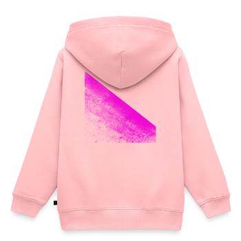 Pink Brush - Kinder Premium Organic Hoodie - Rosa - Hinten - AI Model Kid Female (0cm)