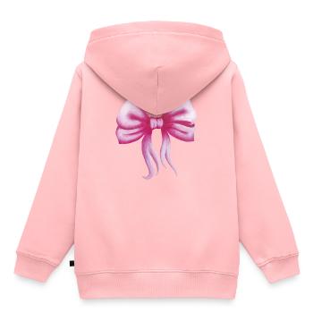boucle - Sweat Premium à capuche enfant bio - rose - Dos - AI Model Kid Female (0cm)