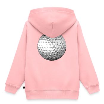 golfball - Kinder Premium Organic Hoodie - Rosa - Hinten - AI Model Kid Female (0cm)