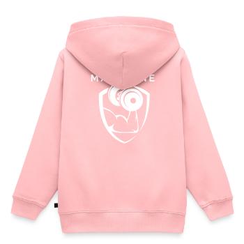 Maschine Muskel Fitness - Kinder Premium Organic Hoodie - Rosa - Hinten - AI Model Kid Female (0cm)