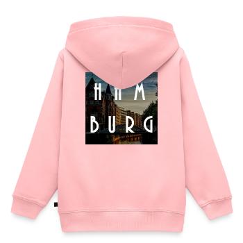 Hambourg - Sweat Premium à capuche enfant bio - rose - Dos - AI Model Kid Female (0cm)