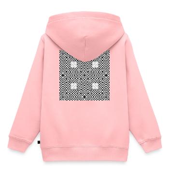 abstraction - Sweat Premium à capuche enfant bio - rose - Dos - AI Model Kid Female (0cm)