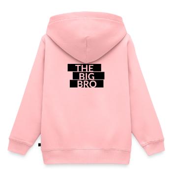 The Big Bro Schriftzug - Kinder Premium Organic Hoodie - Rosa - Hinten - AI Model Kid Female (0cm)