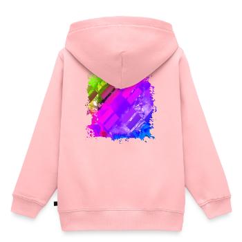Hip Hop Rap DJ - Kinder Premium Organic Hoodie - Rosa - Hinten - AI Model Kid Female (0cm)