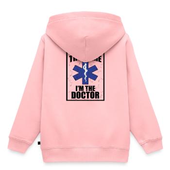 Doktor Arzt Medizin Ärztin Mediziner Geschenk - Kinder Premium Organic Hoodie - Rosa - Hinten - AI Model Kid Female (0cm)