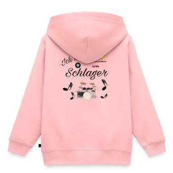Schlager , Chansons De La Musique - Sweat Premium à capuche enfant bio - rose - Dos - AI Model Kid Female (0cm)
