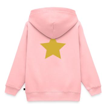 star gold goldener Stern - Kinder Premium Organic Hoodie - Rosa - Hinten - AI Model Kid Female (0cm)