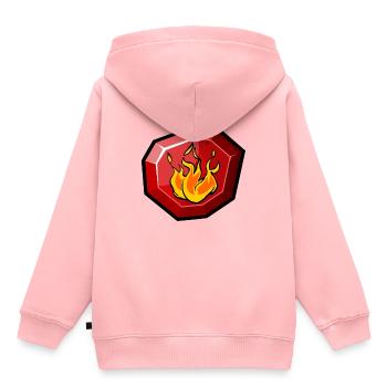 Element Feuer - Kinder Premium Organic Hoodie - Rosa - Hinten - AI Model Kid Female (0cm)