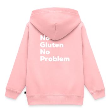 No Gluten No Problem - Kinder Premium Organic Hoodie - Rosa - Hinten - AI Model Kid Female (0cm)