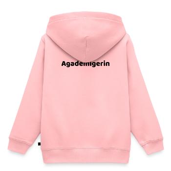 Académicien à Saxon - Sweat Premium à capuche enfant bio - rose - Dos - AI Model Kid Female (0cm)
