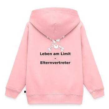 Leben am Limit Elternvertreter (black/white/red) - Kinder Premium Organic Hoodie - Rosa - Hinten - AI Model Kid Female (0cm)
