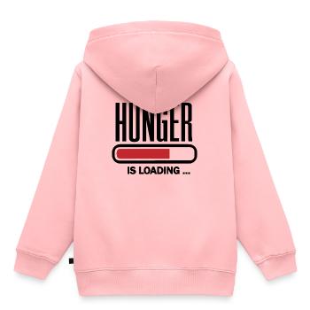 Hunger is loading - Kinder Premium Organic Hoodie - Rosa - Hinten - AI Model Kid Female (0cm)