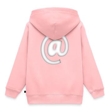 an - Kinder Premium Organic Hoodie - Rosa - Hinten - AI Model Kid Female (0cm)