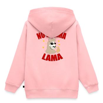 No Drama Lama! - Kids Premium Organic Hoodie - rose - Back - AI Model Kid Female (0cm)