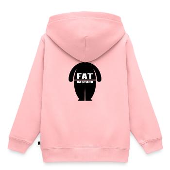 Fat Bastards: Version 1 - Kinder Premium Organic Hoodie - Rosa - Hinten - AI Model Kid Female (0cm)