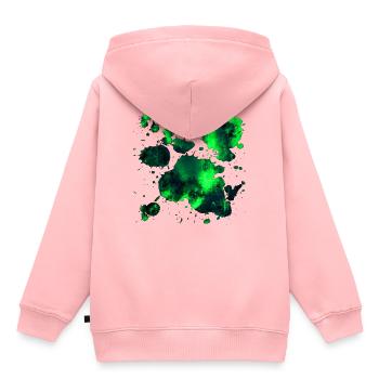 gxp psychedelische Farbe Verlaufsmuster WF gruen - Kinder Premium Organic Hoodie - Rosa - Hinten - AI Model Kid Female (0cm)