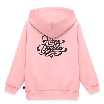 Joyeux anniversaire - Sweat Premium à capuche enfant bio - rose - Dos - AI Model Kid Female (0cm)