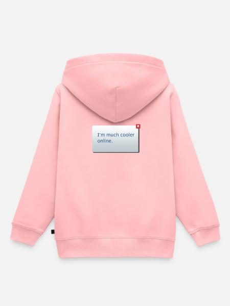 I m much cooler online Lustiger Spruch Geschenk - Premium børne hættetrøje økologisk - rosa