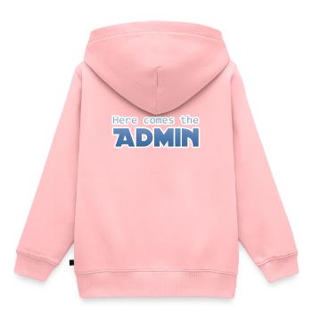 Voici le cadeau d’admin Drôle DeRech Sys - Sweat Premium à capuche enfant bio - rose - Dos - AI Model Kid Female (0cm)