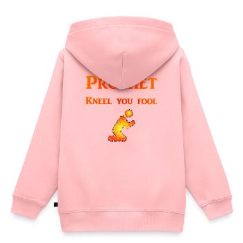 Prophet Kneel you Fool - Kids Premium Organic Hoodie - rose - Back - AI Model Kid Female (0cm)