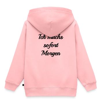 I'll do it right away - Kids Premium Organic Hoodie - rose - Back - AI Model Kid Female (0cm)
