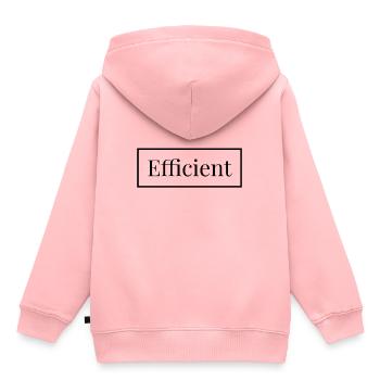 Effizient - englisch - Kinder Premium Organic Hoodie - Rosa - Hinten - AI Model Kid Female (0cm)