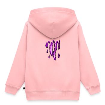 Dripping Purple Design - Kids Premium Organic Hoodie - rose - Back - AI Model Kid Female (0cm)