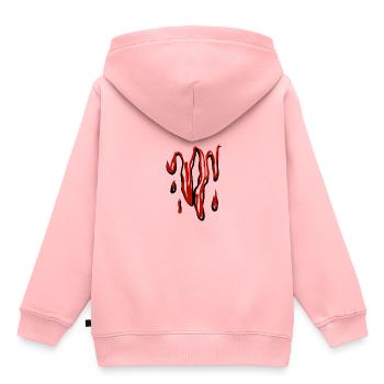 Dripping blood design - Kids Premium Organic Hoodie - rose - Back - AI Model Kid Female (0cm)