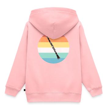 clarinette - Sweat Premium à capuche enfant bio - rose - Dos - AI Model Kid Female (0cm)