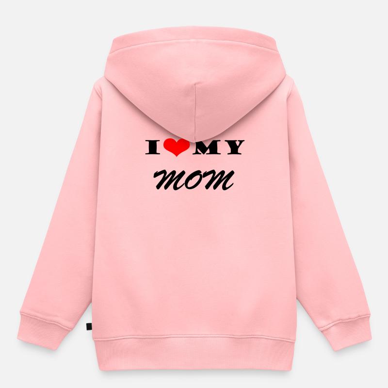 J'AIME MA MAMAN - Sweat Premium à capuche enfant bio - rose