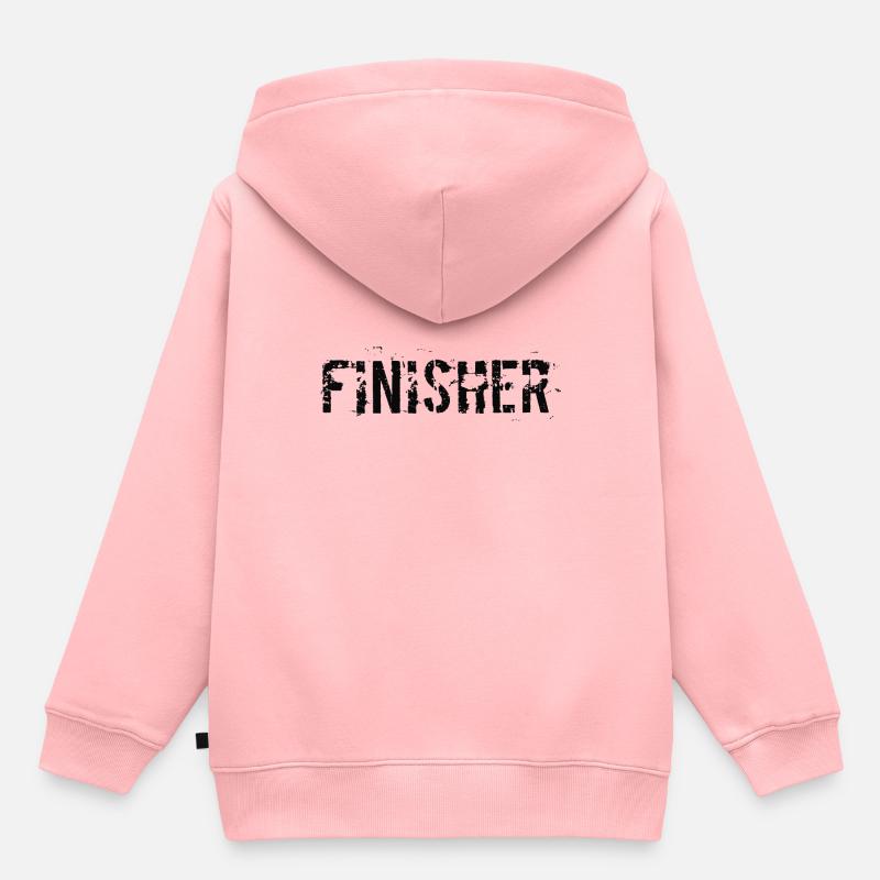 Finsher - Sweat Premium à capuche enfant bio - rose