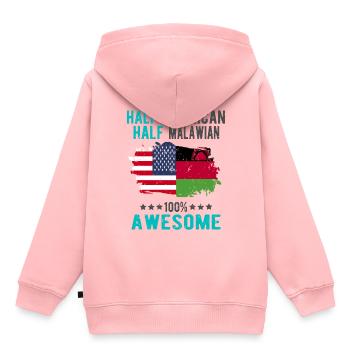 Half American Half Malawi - Kids Premium Organic Hoodie - rose - Back - AI Model Kid Female (0cm)