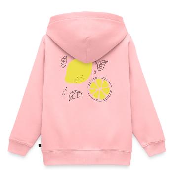 Zitrone Sommer - Kinder Premium Organic Hoodie - Rosa - Hinten - AI Model Kid Female (0cm)