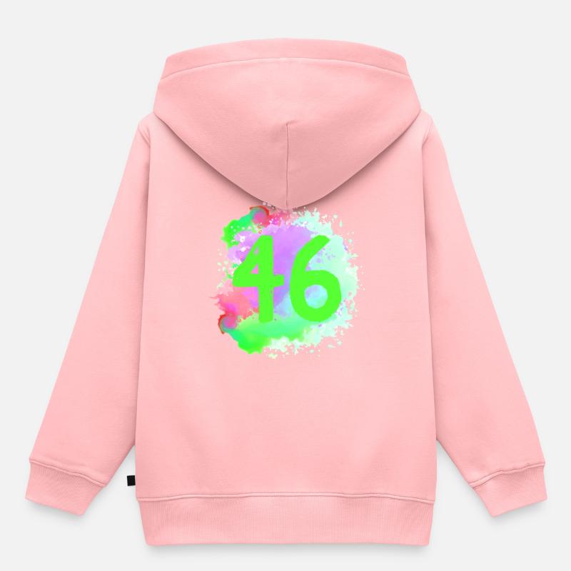 46 Nombre d’objets blob - Sweat Premium à capuche enfant bio - rose