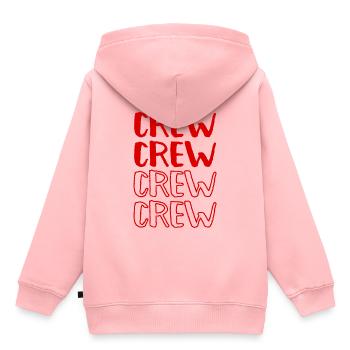 Crew - Kinder Premium Organic Hoodie - Rosa - Hinten - AI Model Kid Female (0cm)