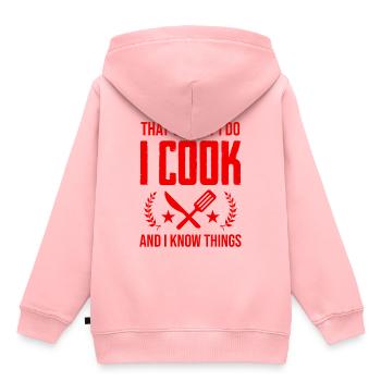 kochen koch - Kinder Premium Organic Hoodie - Rosa - Hinten - AI Model Kid Female (0cm)