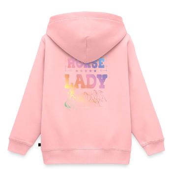 Horse Lady - Kids Premium Organic Hoodie - rose - Back - AI Model Kid Female (0cm)