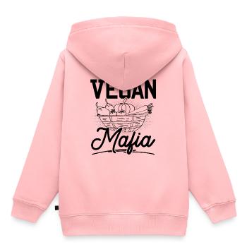 Vegan Mafia - Kinder Premium Organic Hoodie - Rosa - Hinten - AI Model Kid Female (0cm)