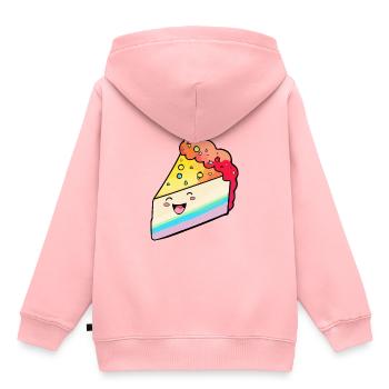 Käsekuchen Cake - Kinder Premium Organic Hoodie - Rosa - Hinten - AI Model Kid Female (0cm)