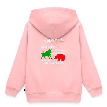 Taureau et ours les animaux du marché boursier et des actions - Sweat Premium à capuche enfant bio - rose - Dos - AI Model Kid Female (0cm)