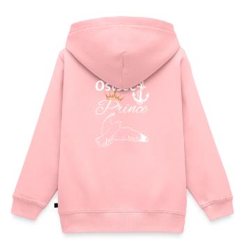 Prince de la mer Baltique-Ancre Prince de la mer Baltique et mouette - Sweat Premium à capuche enfant bio - rose - Dos - AI Model Kid Female (0cm)