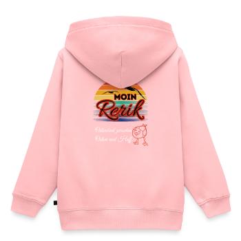 Moin Rerik Baltic Sea resort between the Baltic Sea and the lagoon - Kids Premium Organic Hoodie - rose - Back - AI Model Kid Female (0cm)