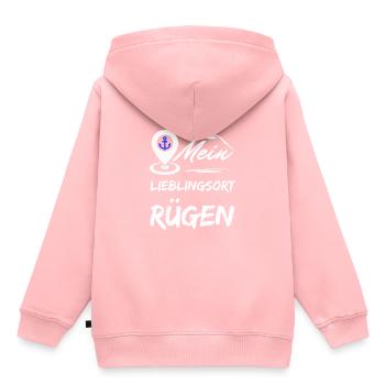 Rügen mein Lieblingsort-Lieblingsinsel Rügen-Möwe - Kinder Premium Organic Hoodie - Rosa - Hinten - AI Model Kid Female (0cm)