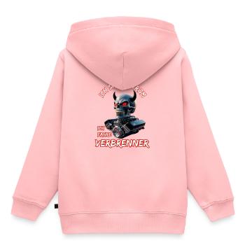 J’économise de l’électricité Je conduis des moteurs à combustion - Sweat Premium à capuche enfant bio - rose - Dos - AI Model Kid Female (0cm)