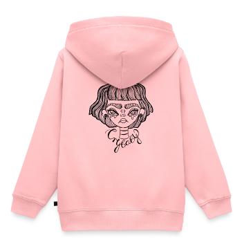 Crybaby - Sweat Premium à capuche enfant bio - rose - Dos - AI Model Kid Female (0cm)