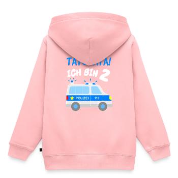 Polizeiauto Kleinkind 2. Geburtstag Jungen 2 Jahre - Kinder Premium Organic Hoodie - Rosa - Hinten - AI Model Kid Female (0cm)
