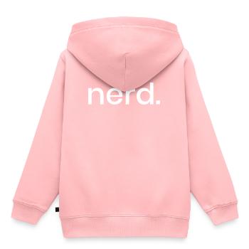 nerd. - Kinder Premium hoodie biologisch - roze - Achter - AI Model Kid Female (0cm)