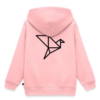 ORIGAMI COCOTTE - Kids Premium Organic Hoodie - rose - Back - AI Model Kid Female (0cm)