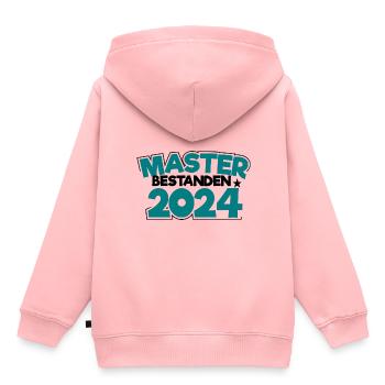 Master bestanden 2024 Masterabschluss Sponsion - Kinder Premium Organic Hoodie - Rosa - Hinten - AI Model Kid Female (0cm)